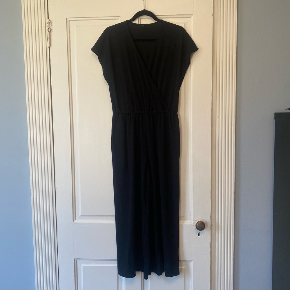 Uniqlo Black Jumpsuit, stretch material with cropped legs